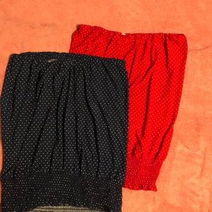 Veronica M tube top red and blue